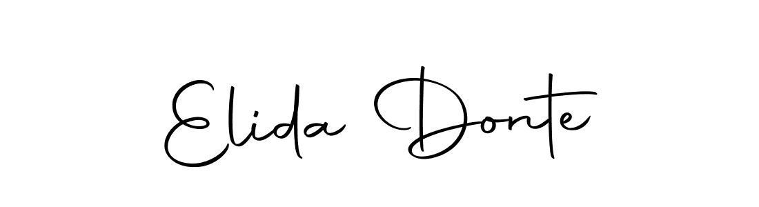 How to make Elida Donte name signature. Use Autography-DOLnW style for creating short signs online. This is the latest handwritten sign. Elida Donte signature style 10 images and pictures png
