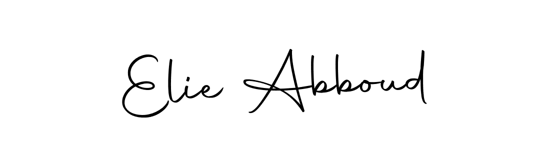 Design your own signature with our free online signature maker. With this signature software, you can create a handwritten (Autography-DOLnW) signature for name Elie Abboud. Elie Abboud signature style 10 images and pictures png