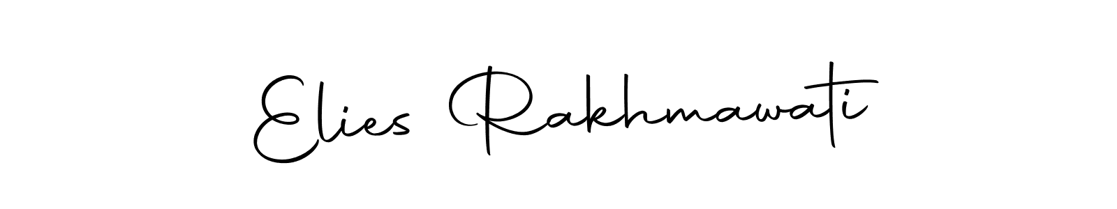 Use a signature maker to create a handwritten signature online. With this signature software, you can design (Autography-DOLnW) your own signature for name Elies Rakhmawati. Elies Rakhmawati signature style 10 images and pictures png