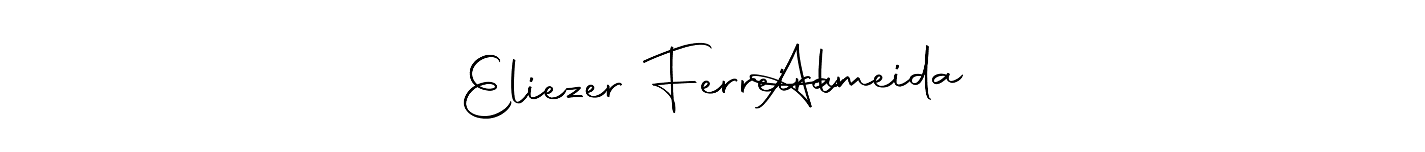 It looks lik you need a new signature style for name Eliezer Ferreira     Almeida. Design unique handwritten (Autography-DOLnW) signature with our free signature maker in just a few clicks. Eliezer Ferreira     Almeida signature style 10 images and pictures png