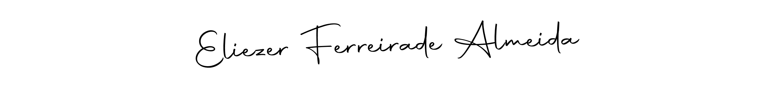 It looks lik you need a new signature style for name Eliezer Ferreirade Almeida. Design unique handwritten (Autography-DOLnW) signature with our free signature maker in just a few clicks. Eliezer Ferreirade Almeida signature style 10 images and pictures png