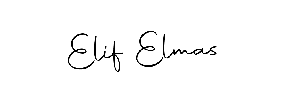 This is the best signature style for the Elif Elmas name. Also you like these signature font (Autography-DOLnW). Mix name signature. Elif Elmas signature style 10 images and pictures png