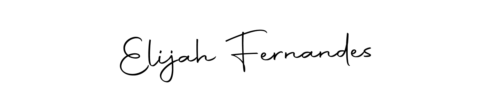 How to make Elijah Fernandes name signature. Use Autography-DOLnW style for creating short signs online. This is the latest handwritten sign. Elijah Fernandes signature style 10 images and pictures png