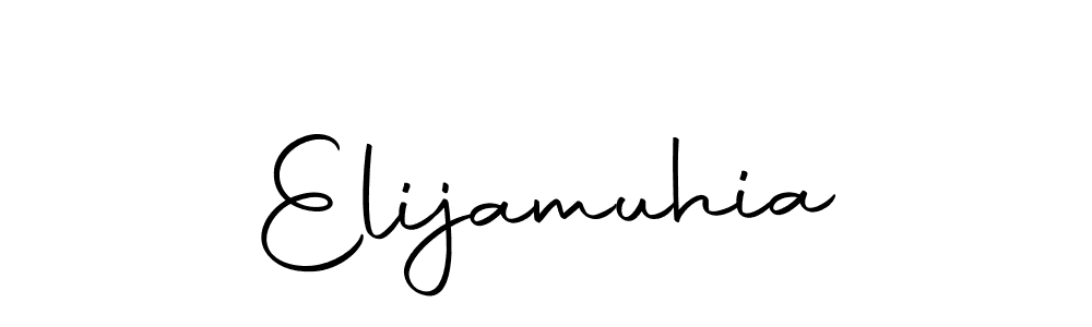 How to make Elijamuhia name signature. Use Autography-DOLnW style for creating short signs online. This is the latest handwritten sign. Elijamuhia signature style 10 images and pictures png