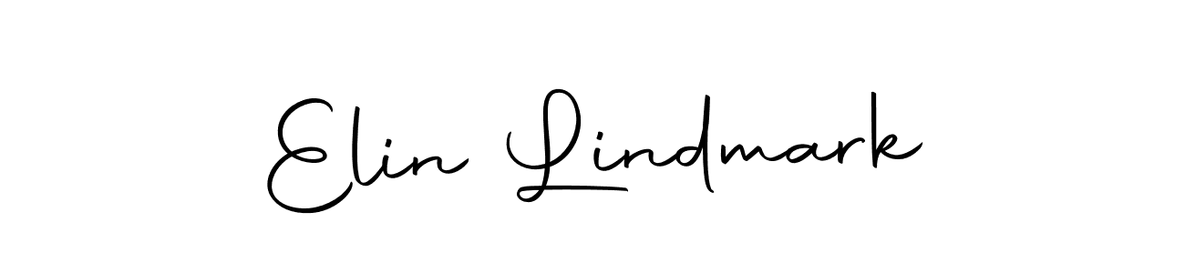 How to make Elin Lindmark name signature. Use Autography-DOLnW style for creating short signs online. This is the latest handwritten sign. Elin Lindmark signature style 10 images and pictures png