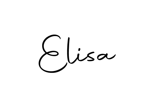 Design your own signature with our free online signature maker. With this signature software, you can create a handwritten (Autography-DOLnW) signature for name Elisa. Elisa signature style 10 images and pictures png