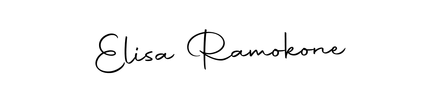 Make a short Elisa Ramokone signature style. Manage your documents anywhere anytime using Autography-DOLnW. Create and add eSignatures, submit forms, share and send files easily. Elisa Ramokone signature style 10 images and pictures png