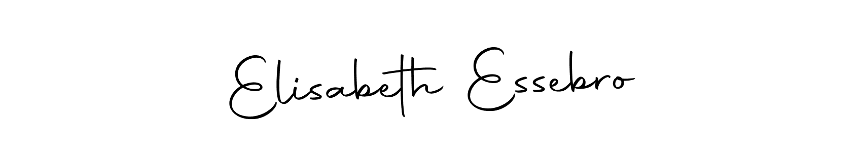 Create a beautiful signature design for name Elisabeth Essebro. With this signature (Autography-DOLnW) fonts, you can make a handwritten signature for free. Elisabeth Essebro signature style 10 images and pictures png