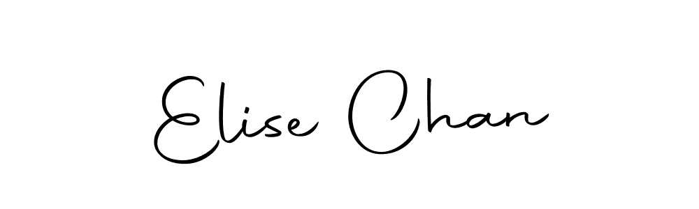 Elise Chan stylish signature style. Best Handwritten Sign (Autography-DOLnW) for my name. Handwritten Signature Collection Ideas for my name Elise Chan. Elise Chan signature style 10 images and pictures png