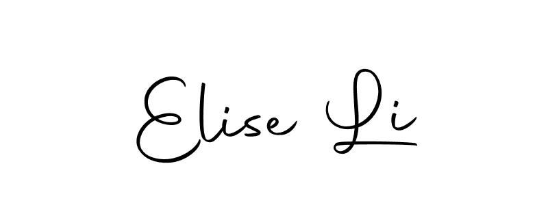 Use a signature maker to create a handwritten signature online. With this signature software, you can design (Autography-DOLnW) your own signature for name Elise Li. Elise Li signature style 10 images and pictures png