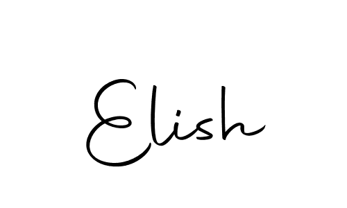 Create a beautiful signature design for name Elish. With this signature (Autography-DOLnW) fonts, you can make a handwritten signature for free. Elish signature style 10 images and pictures png