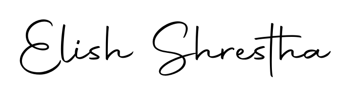Designed for modern professionals: Elish Shrestha name signature crafted with Autography-DOLnW script. Ready for digital PDF workflows. Elish Shrestha signature style 10 images and pictures png