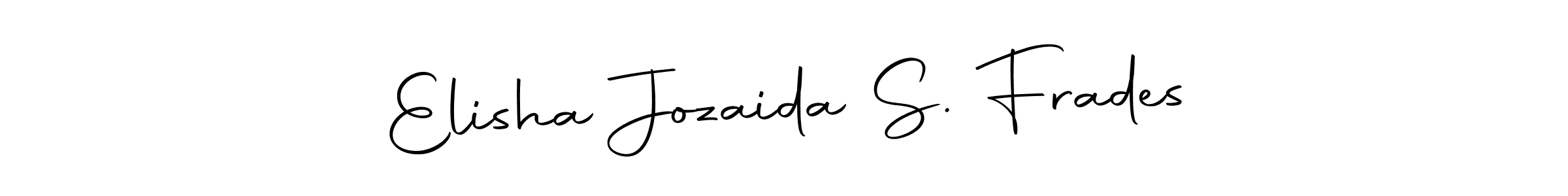 Design your own signature with our free online signature maker. With this signature software, you can create a handwritten (Autography-DOLnW) signature for name Elisha Jozaida S. Frades. Elisha Jozaida S. Frades signature style 10 images and pictures png