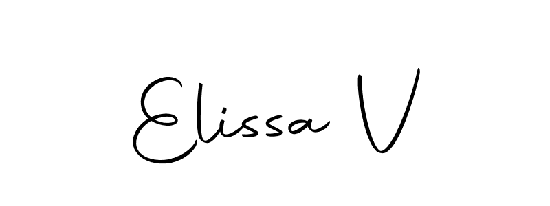 Autography-DOLnW is a professional signature style that is perfect for those who want to add a touch of class to their signature. It is also a great choice for those who want to make their signature more unique. Get Elissa V name to fancy signature for free. Elissa V signature style 10 images and pictures png