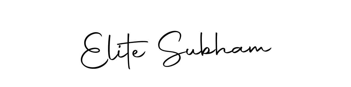 Elite Subham stylish signature style. Best Handwritten Sign (Autography-DOLnW) for my name. Handwritten Signature Collection Ideas for my name Elite Subham. Elite Subham signature style 10 images and pictures png