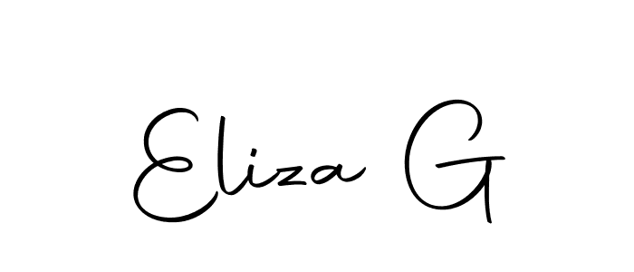 Make a beautiful signature design for name Eliza G. With this signature (Autography-DOLnW) style, you can create a handwritten signature for free. Eliza G signature style 10 images and pictures png