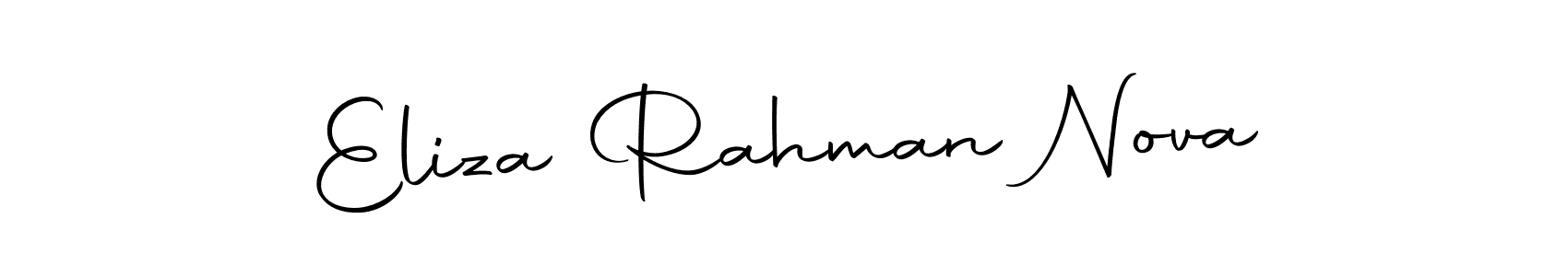 Make a beautiful signature design for name Eliza Rahman Nova. Use this online signature maker to create a handwritten signature for free. Eliza Rahman Nova signature style 10 images and pictures png