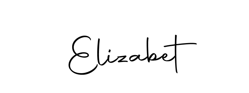 Create a beautiful signature design for name Elizabet. With this signature (Autography-DOLnW) fonts, you can make a handwritten signature for free. Elizabet signature style 10 images and pictures png