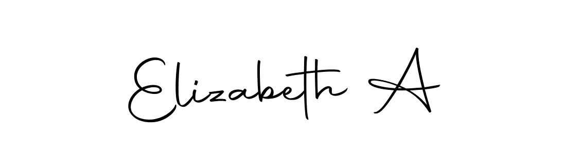 Also we have Elizabeth A name is the best signature style. Create professional handwritten signature collection using Autography-DOLnW autograph style. Elizabeth A signature style 10 images and pictures png