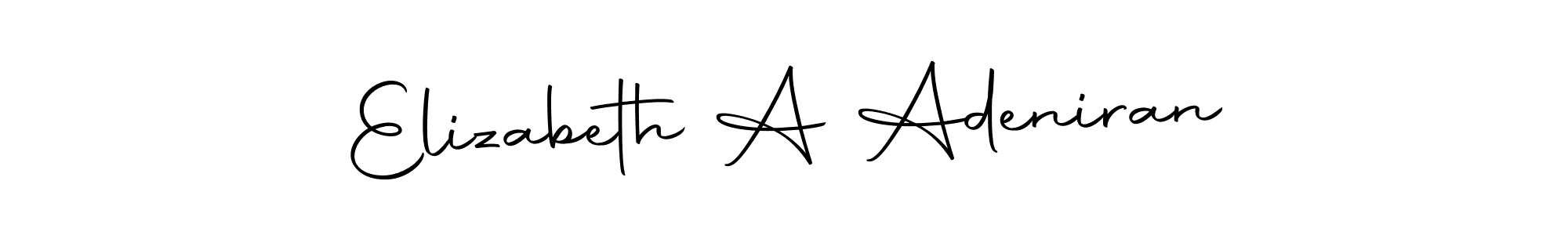 Make a beautiful signature design for name Elizabeth A Adeniran. Use this online signature maker to create a handwritten signature for free. Elizabeth A Adeniran signature style 10 images and pictures png