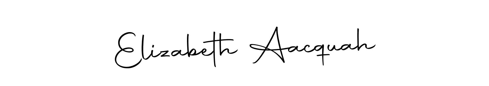 Make a beautiful signature design for name Elizabeth Aacquah. With this signature (Autography-DOLnW) style, you can create a handwritten signature for free. Elizabeth Aacquah signature style 10 images and pictures png