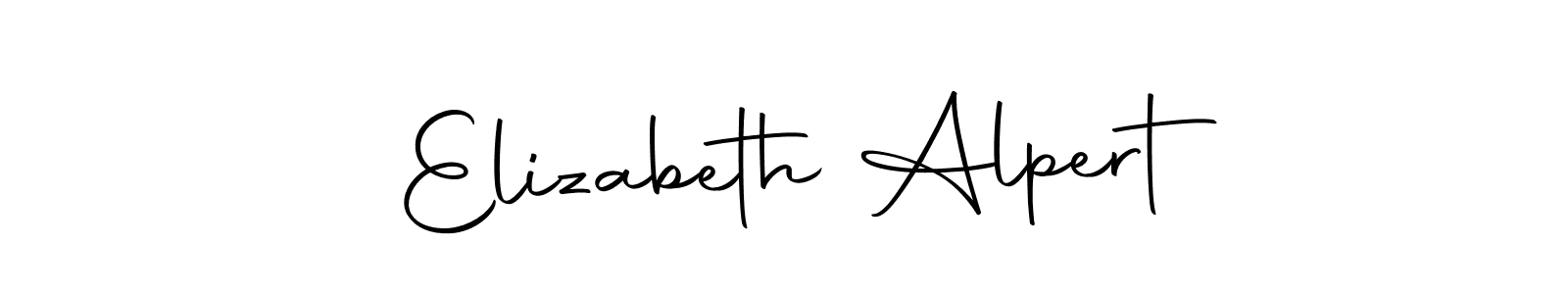 Create a beautiful signature design for name Elizabeth Alpert. With this signature (Autography-DOLnW) fonts, you can make a handwritten signature for free. Elizabeth Alpert signature style 10 images and pictures png
