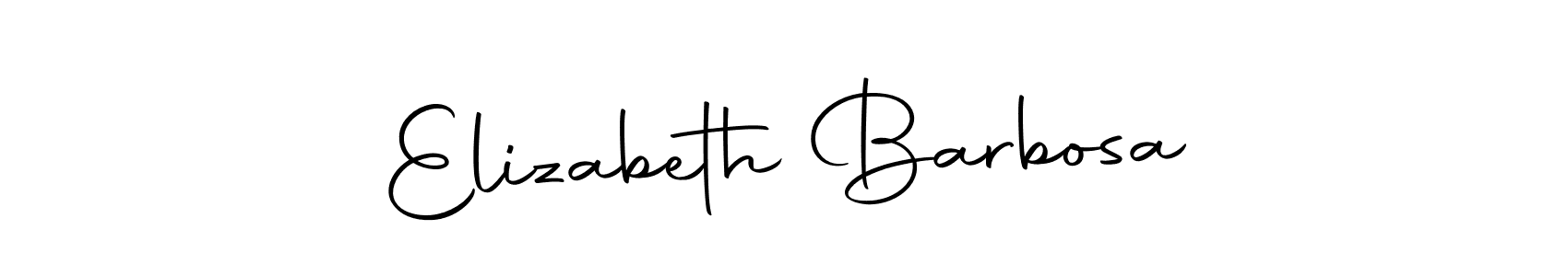 Make a short Elizabeth Barbosa signature style. Manage your documents anywhere anytime using Autography-DOLnW. Create and add eSignatures, submit forms, share and send files easily. Elizabeth Barbosa signature style 10 images and pictures png