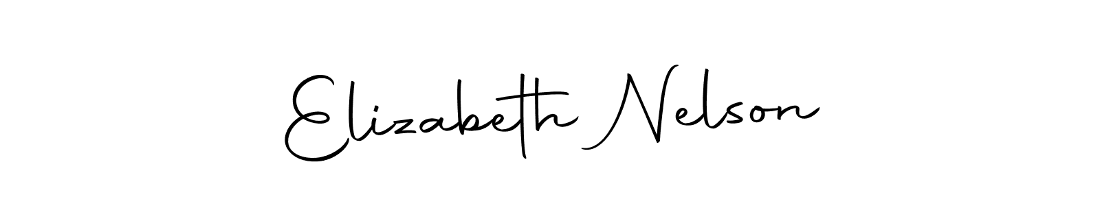 How to make Elizabeth Nelson name signature. Use Autography-DOLnW style for creating short signs online. This is the latest handwritten sign. Elizabeth Nelson signature style 10 images and pictures png
