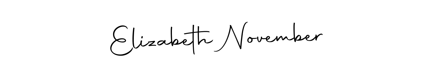 Elizabeth November stylish signature style. Best Handwritten Sign (Autography-DOLnW) for my name. Handwritten Signature Collection Ideas for my name Elizabeth November. Elizabeth November signature style 10 images and pictures png