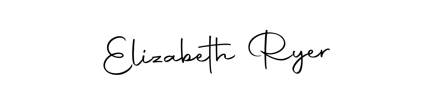 Design your own signature with our free online signature maker. With this signature software, you can create a handwritten (Autography-DOLnW) signature for name Elizabeth Ryer. Elizabeth Ryer signature style 10 images and pictures png