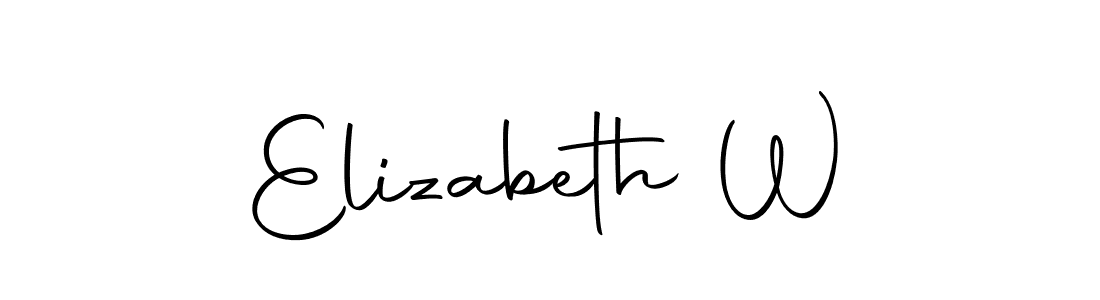 You can use this online signature creator to create a handwritten signature for the name Elizabeth W. This is the best online autograph maker. Elizabeth W signature style 10 images and pictures png