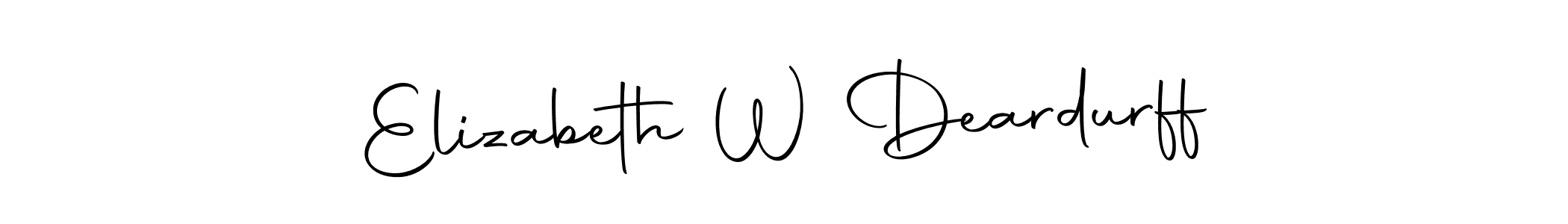 Design your own signature with our free online signature maker. With this signature software, you can create a handwritten (Autography-DOLnW) signature for name Elizabeth W Deardurff. Elizabeth W Deardurff signature style 10 images and pictures png