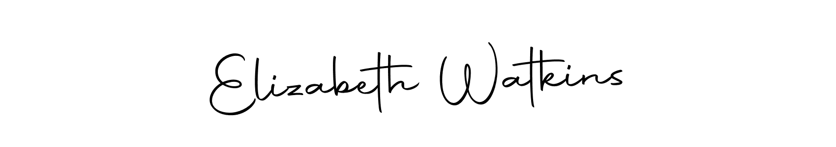 Make a short Elizabeth Watkins signature style. Manage your documents anywhere anytime using Autography-DOLnW. Create and add eSignatures, submit forms, share and send files easily. Elizabeth Watkins signature style 10 images and pictures png