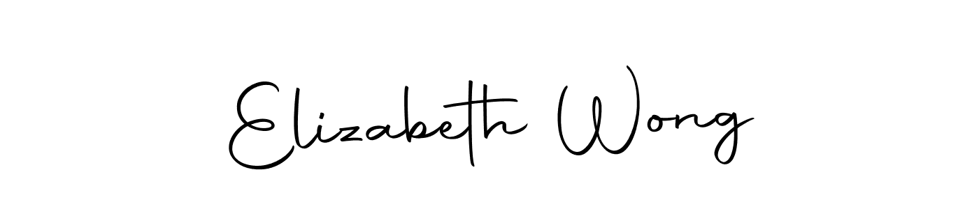 You should practise on your own different ways (Autography-DOLnW) to write your name (Elizabeth Wong) in signature. don't let someone else do it for you. Elizabeth Wong signature style 10 images and pictures png