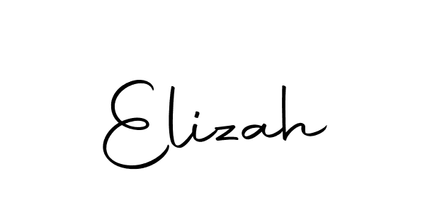 The best way (Autography-DOLnW) to make a short signature is to pick only two or three words in your name. The name Elizah include a total of six letters. For converting this name. Elizah signature style 10 images and pictures png