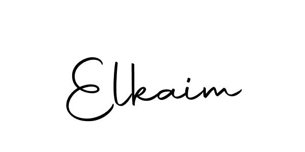 Design your own signature with our free online signature maker. With this signature software, you can create a handwritten (Autography-DOLnW) signature for name Elkaim. Elkaim signature style 10 images and pictures png