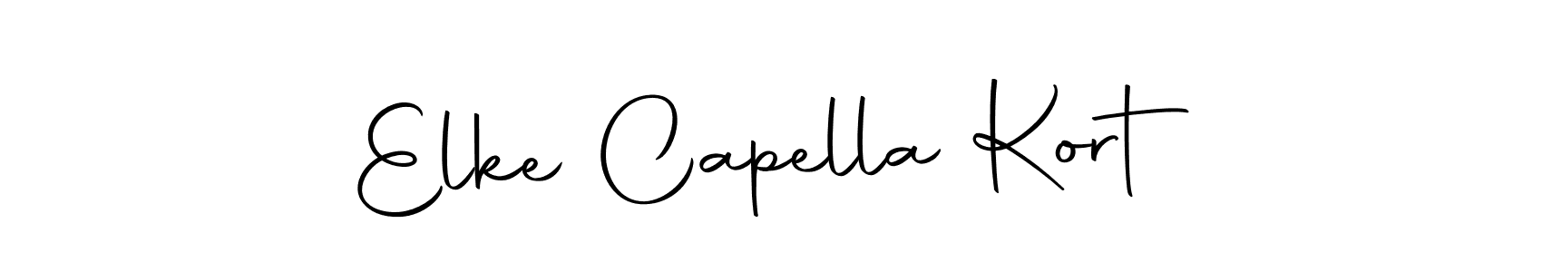 Design your own signature with our free online signature maker. With this signature software, you can create a handwritten (Autography-DOLnW) signature for name Elke Capella Kort. Elke Capella Kort signature style 10 images and pictures png