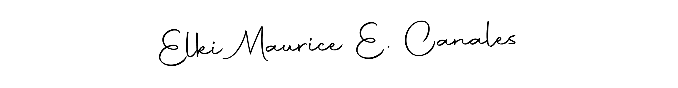 You should practise on your own different ways (Autography-DOLnW) to write your name (Elki Maurice E. Canales) in signature. don't let someone else do it for you. Elki Maurice E. Canales signature style 10 images and pictures png