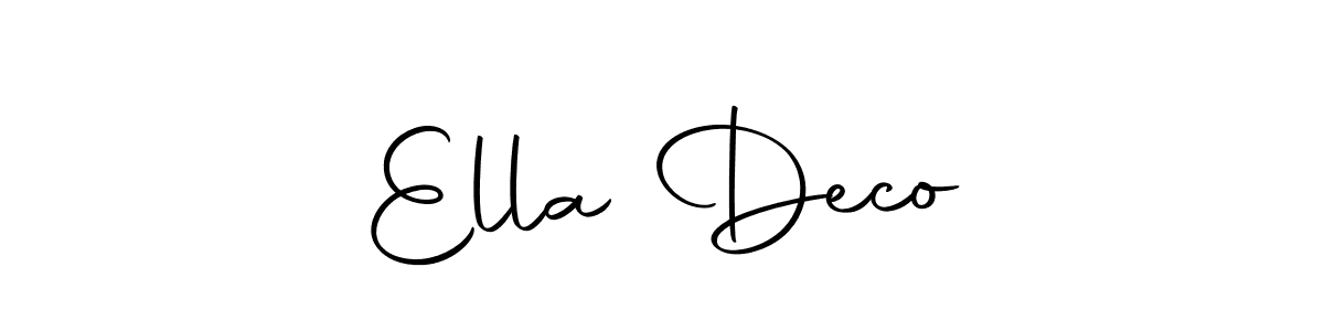 The best way (Autography-DOLnW) to make a short signature is to pick only two or three words in your name. The name Ella Deco♡ include a total of six letters. For converting this name. Ella Deco♡ signature style 10 images and pictures png