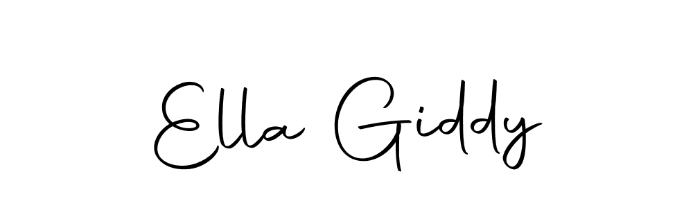How to make Ella Giddy name signature. Use Autography-DOLnW style for creating short signs online. This is the latest handwritten sign. Ella Giddy signature style 10 images and pictures png