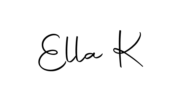 Design your own signature with our free online signature maker. With this signature software, you can create a handwritten (Autography-DOLnW) signature for name Ella K. Ella K signature style 10 images and pictures png