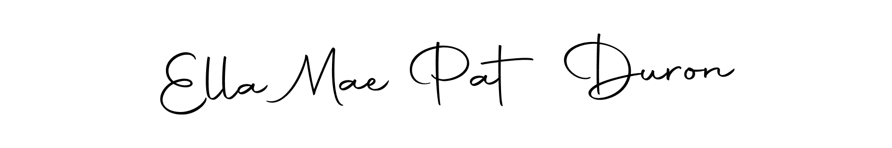 It looks lik you need a new signature style for name Ella Mae Pat Duron. Design unique handwritten (Autography-DOLnW) signature with our free signature maker in just a few clicks. Ella Mae Pat Duron signature style 10 images and pictures png