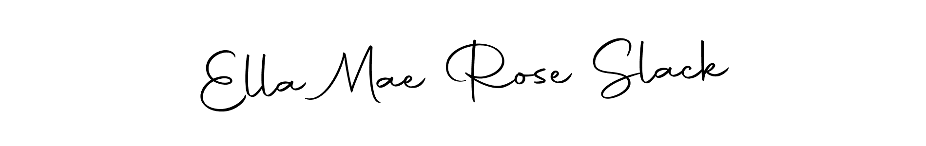 How to make Ella Mae Rose Slack name signature. Use Autography-DOLnW style for creating short signs online. This is the latest handwritten sign. Ella Mae Rose Slack signature style 10 images and pictures png