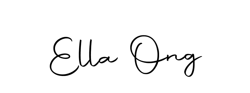 You should practise on your own different ways (Autography-DOLnW) to write your name (Ella Ong) in signature. don't let someone else do it for you. Ella Ong signature style 10 images and pictures png