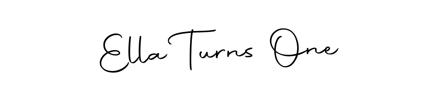 Best and Professional Signature Style for Ella Turns One. Autography-DOLnW Best Signature Style Collection. Ella Turns One signature style 10 images and pictures png