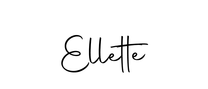 Design your own signature with our free online signature maker. With this signature software, you can create a handwritten (Autography-DOLnW) signature for name Ellette. Ellette signature style 10 images and pictures png