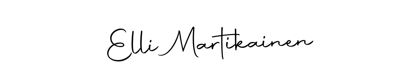 How to make Elli Martikainen name signature. Use Autography-DOLnW style for creating short signs online. This is the latest handwritten sign. Elli Martikainen signature style 10 images and pictures png