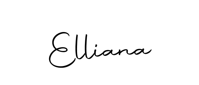 Design your own signature with our free online signature maker. With this signature software, you can create a handwritten (Autography-DOLnW) signature for name Elliana. Elliana signature style 10 images and pictures png