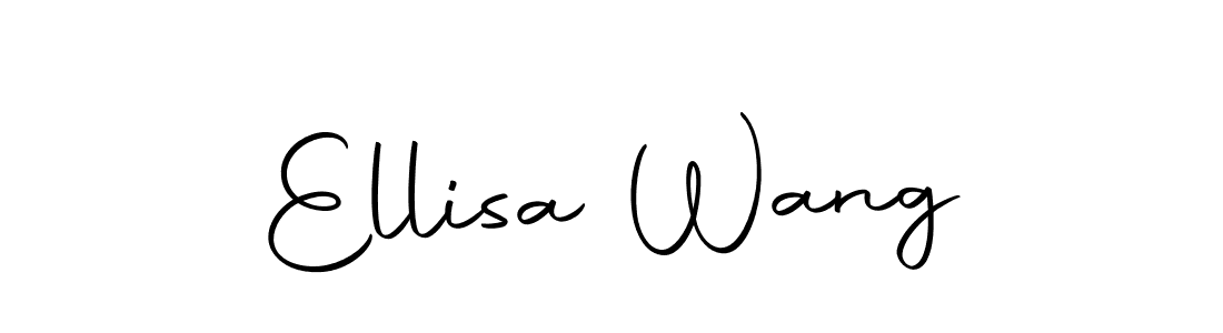 You should practise on your own different ways (Autography-DOLnW) to write your name (Ellisa Wang) in signature. don't let someone else do it for you. Ellisa Wang signature style 10 images and pictures png