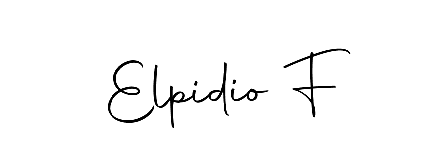 Design your own signature with our free online signature maker. With this signature software, you can create a handwritten (Autography-DOLnW) signature for name Elpidio F. Elpidio F signature style 10 images and pictures png